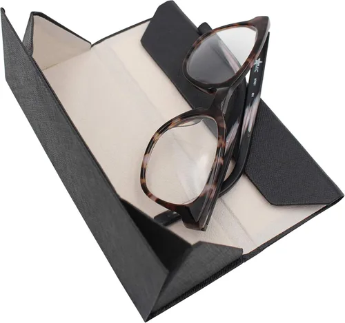 Vista 106 de Real Sic Funda para lentes de sol para hombres y mujeres, soporte magnético plegable para lentes de sol, inspirado en el color sólido