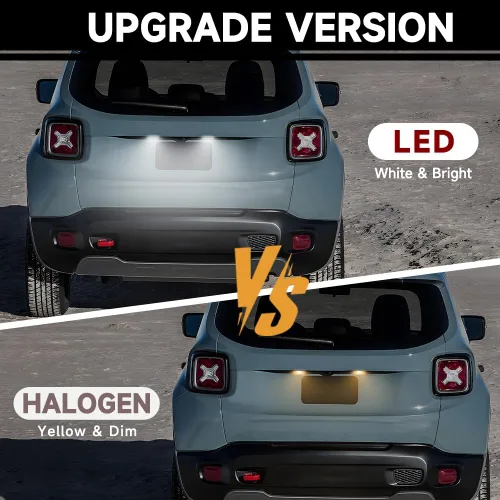 Vista 4 de nsautolighting Ensambles de luz LED para placa de matrícula para Jeep Renegade 2015 2016 2017 2018 2019 2020 2021, lámpara de etiqueta trasera