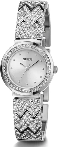 Vista 5 de GUESS Reloj para mujer de 1102in correa plateada con esfera plateada y caja plateada Tono plateado