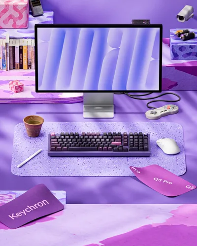 Vista 9 de Keychron Q5 Pro - Teclado mecánico inalámbrico QMK/VIA, diseño completo personalizable del 96% con perilla programable, interruptor K Pro marrón