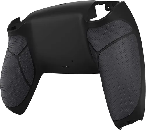 Vista 4 de eXtremeRate Black Performance Rubberized Grip Custom Back Plate Bottom Shell Compatible with ps5 Controller, Replacement Back Shell Cover Compatible