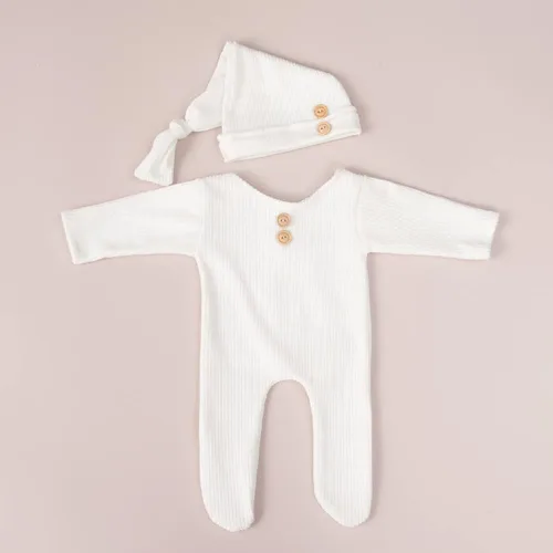 Vista 4 de Accesorios de fotografía para recién nacidos, trajes de bebé niños y niñas, sombrero de cola larga y disfraz para sesión de fotos