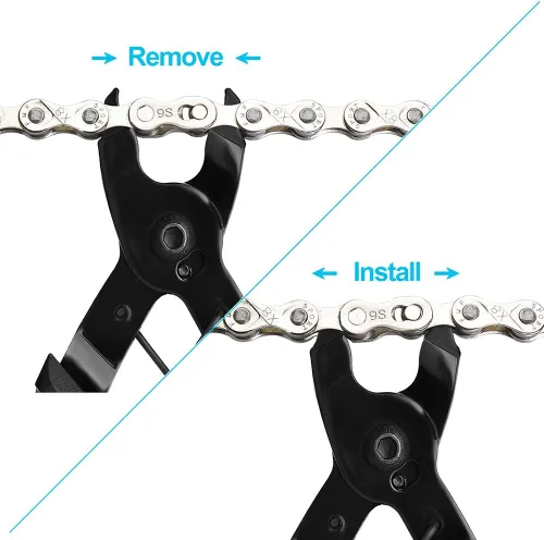 Vista 3 de Herramienta de extracción de cadena de bicicleta – Kit de reparación de cadena de bicicleta – Alicates de eslabones de bicicleta, herramienta