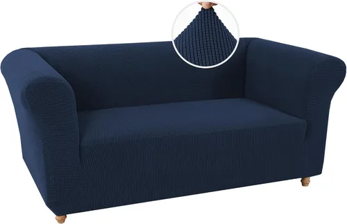 Vista 23 de Turquoize Funda elástica para silla estilo Chesterfield para sala de estar, 1 pieza, funda de sofá suave y antideslizante con tela jacquard gruesa