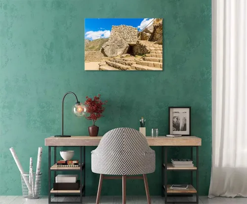 Vista 2 de Arte de pared inca, América del Sur, en Machu Picchu, Perú, arte de pared, arte moderno, enmarcado, listo para colgar