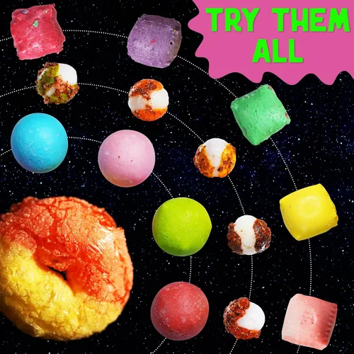 Vista 7 de TikTok de dulces liofilizados prémium con condimento dulce y picante Tajin Chili Lima, enviado en una caja para mayor protección, (4 onzas)