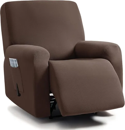 Vista 21 de ULTICOR - Juego de 8 fundas para sofá reclinable de jacquard, fundas elásticas para sofá reclinable para 3 cojines, fundas gruesas, suaves y Gris