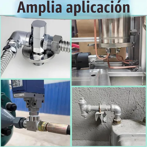 Vista 9 de 2 piezas de codo de calle de 90 grados, adaptador de codo de barra forjada de acero inoxidable 304, accesorios de tubería de alta resistencia