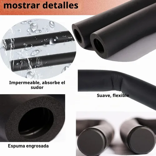 Vista 2 de Taeku Empuñaduras de tubo de espuma, 1 par de cómodas y duraderas cubiertas de mango de espuma de NPVC para fitness, hogar, césped, bicicleta 49 EU