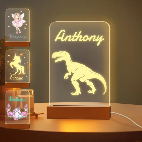 Vista 24 de Luz nocturna con foto personalizada, lámpara LED con nombre de corazón, lámpara acrílica personalizada con imagen, regalo para su novia, amante