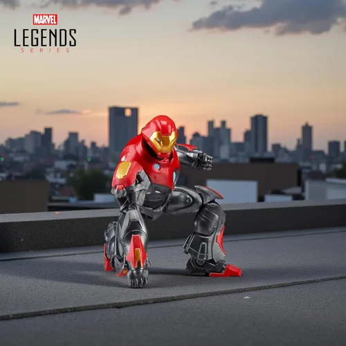 Vista 2 de Serie Marvel Legends Ultimate Iron Man, Figura de acción coleccionable de 6 pulgadas inspirada en cómics con accesorio de cómic a