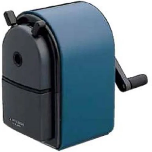 Vista 5 de Uni KH-20 Sacapuntas con manivela para lápices de madera, color negro.