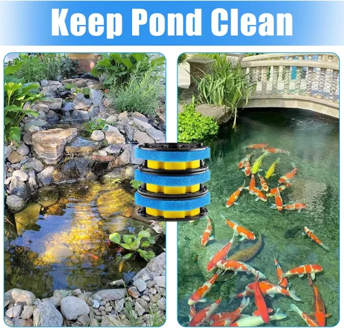 Vista 6 de AQUANEAT Filtro de esponja de repuesto compatible con VIVOHOME/VIVOGROW 2380 GPH/2630 GPH o SUNSUN CPF-250/180 Filtro de estanque de presión Espuma