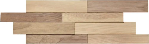 Vista 5 de Panel de madera 3D (marrón áspero)