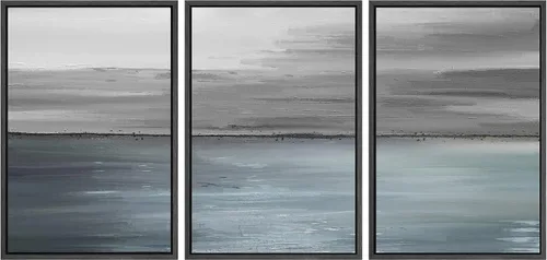 Vista 65 de SIGNWIN Lienzo enmarcado para pared, juego de arte sereno de pantanos con humedales verdes e ilustraciones de agua tranquila, arte moderno
