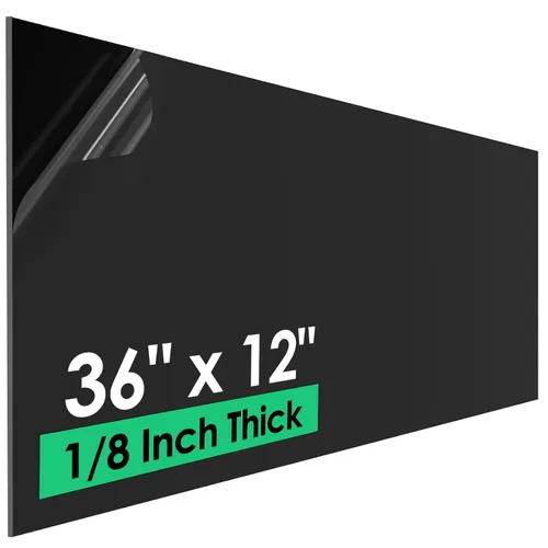 Vista 16 de Hoja de plástico ABS de 1/8 pulg. de grosor (3 mm) - 12" x 8", tablero termoplástico rígido impermeable negro para letreros, manualidades, proyectos