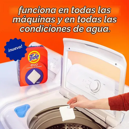 Vista 14 de Tide evo Detergente para ropa original que funciona en el 100% de las manchas comunes, detergente concentrado de viaje compatible con HE