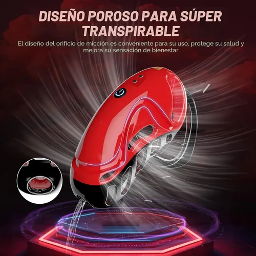 Vista 6 de Jaula de Castidad Vibratoria de Juguete Sexual - Dispositivos de Castidad Masculina Jaula para Pene con 10 Vibraciones, Aplicación y Control Remoto