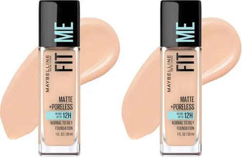 Vista 29 de Maybelline New York Fit Me Matte + Poreless Base Líquida, Formato de Bolsa, 220 Natural Beige, 1.3 onzas 220 Beige natural