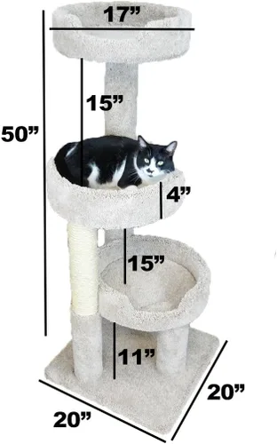 Vista 2 de árbol acolchado para gatos premier de New Cat Condos, Azul