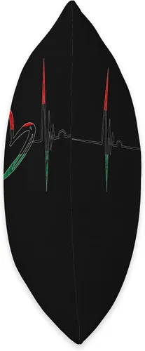 Vista 2 de Pan African Pride Black History Pan African UNIA Flag Heartbeat EKG Pulse Black History - Almohada de 16 x 16 pulgadas, multicolor