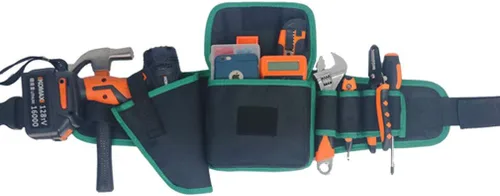 Vista 6 de Bolsa de herramientas con clip de cinturón Herramienta de hebilla de cinturón de herramientas Soporte de martillo de herramientas Bolsa de Rojo