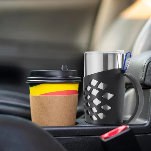 Vista 6 de Handle for YETI Tumblers, Silicone Sleeve Holder for 20 oz & 30 oz Tumblers Negro