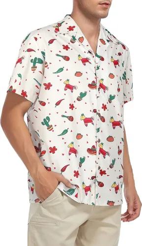 Vista 5 de American Trends Camisa hawaiana para hombre, camisas casuales de playa con botones, camisas tropicales de manga corta para hombre