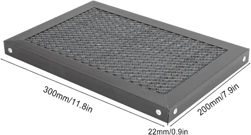 Vista 6 de Cama láser de panal de abeja, tablero de mesa de trabajo de panal de corte láser de 11.811 x 7.874 x 0.866 in, plataforma de panel de corte de panal
