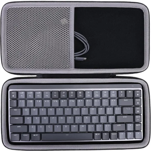 Vista 2 de Aenllosi Funda rígida para teclado mecánico Logitech MX, color negro Construcción de carcasa dura, diseño resistente al agua, diseño resistente a