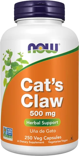 Vista 8 de NOW Foods Suplementos, Uña de Gato 500 mg, Proyecto Verificado Sin OGM, Suplemento Herbal, 100 Cápsulas Vegetarianas