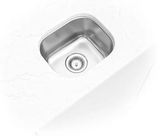 Vista 2 de MSI Fregadero y colador de barra de cocina de acero inoxidable calibre 18 de 14 pulgadas