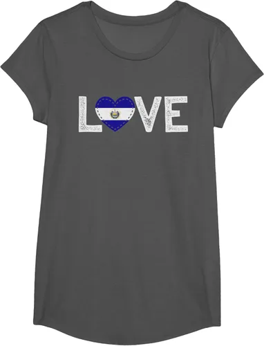 Vista 34 de Camiseta de regalo con la bandera de El Salvador LOVE, Negro, S