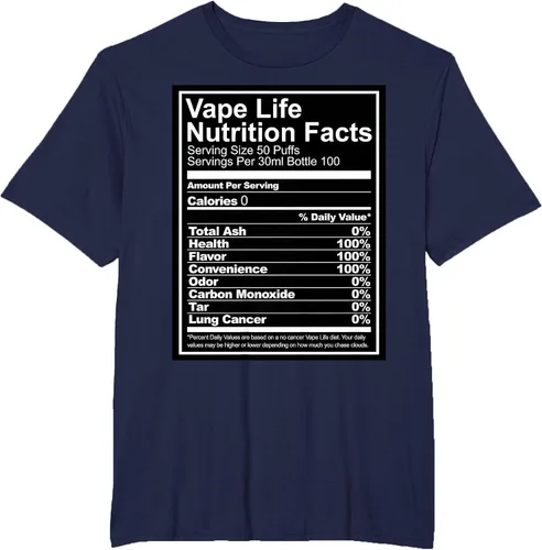 Vista 15 de Información nutricional de Vape Life - Camiseta Vaping - Camiseta Vaper Tee