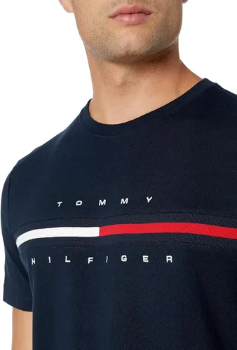 Vista 3 de Tommy Hilfiger - Camiseta de manga corta con estampado de rayas distintivas para hombre