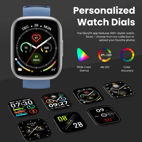 Vista 7 de Reloj inteligente para hombres y mujeres (respuesta/hacer llamadas), pantalla táctil de 1.95 pulgadas con monitor de frecuencia cardíaca/sueño