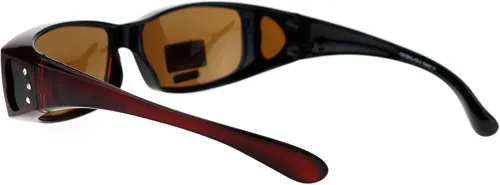 Vista 3 de JuicyOrange Gafas de sol polarizadas para mujer, marco rectangular con diamantes de imitación