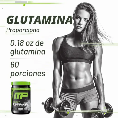 Vista 4 de Muscle Pharm Select Glutamina L-Glutamina en polvo - 60 porciones