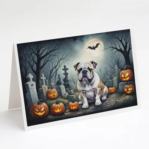 Vista 41 de Caroline's Treasures DAC2042GCA7P Golden Retriever - Tarjetas de felicitación y sobres de Halloween espeluznantes, paquete de 8 tarjetas en blanco
