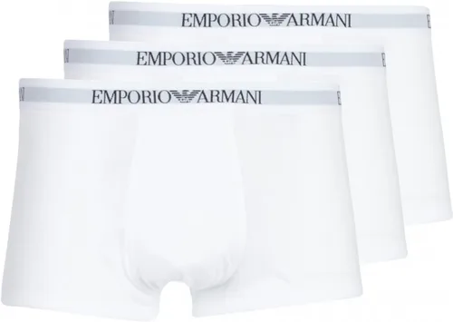 Vista 22 de Emporio Armani Troncos de algodón, paquete de 3 Negro/Blanco/Rojo