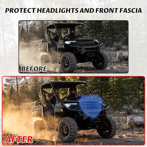 Vista 4 de SAUTVS Ranger XP 1000 Parachoques delantero 18-24, protector de parachoques delantero con escobilla para Polaris Ranger 1000 / XP/Crew 2018-2024