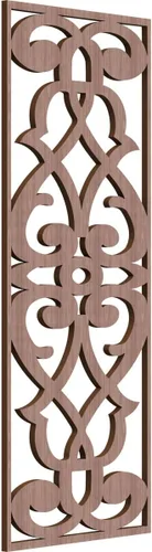 Vista 142 de 9 3/8"W x 24 3/8"H x 1/4"T Bellaire Decorativos Paneles de pared de madera calado, abedul