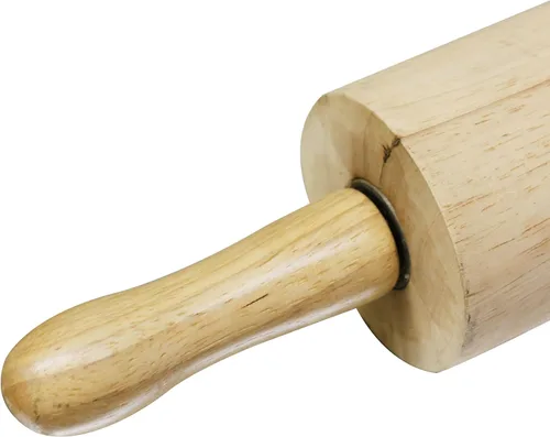 Vista 3 de TrueCraftware - Rodillo de madera de 13 pulgadas de diámetro de 3-1/4 pulgadas - Rodillo de madera para masa, rodillos clásicos de madera para todas