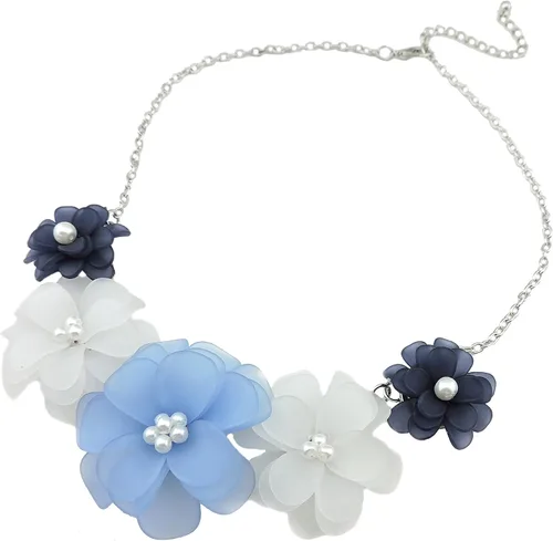 Vista 4 de Bocar - Gargantilla de acrílico para mujer con diseño de flores a la moda