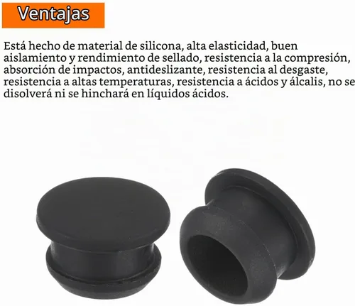 Vista 4 de MECCANIXITY Tapones de silicona con bloqueo de clic para cubrir agujeros de panel, sello de panel de goma tipo empotrado redondo para antepechos