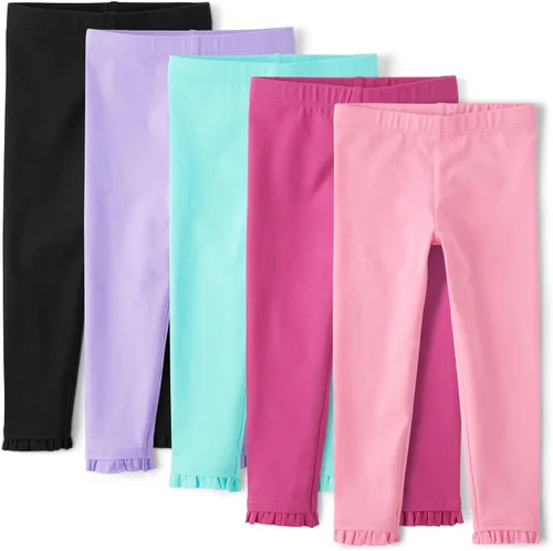 Vista 5 de The Children's Place and Toddler Assorted Solid Leggings, Multipacks