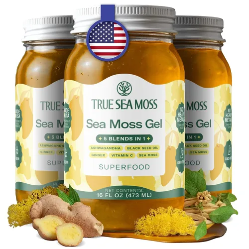 Vista 31 de TrueSeaMoss Gel de musgo marino – hecho en EE. UU. – Musgo marino silvestre, frutas y verduras en frasco – Manzana/Canela, paquete de 1