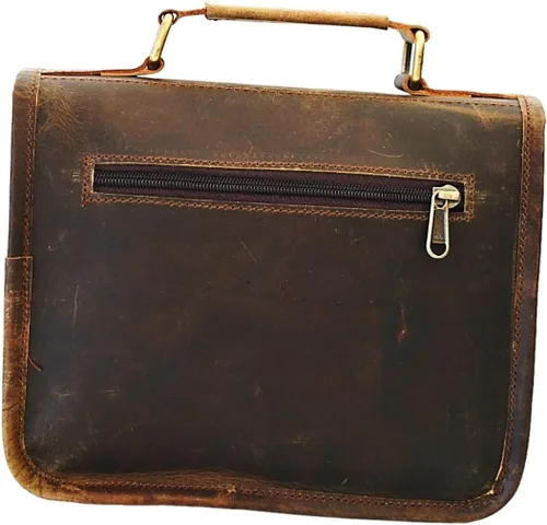 Vista 5 de Bolso bandolera de cuero para mujer, bolso cruzado vintage hecho a mano, para viajes, diario, pequeño