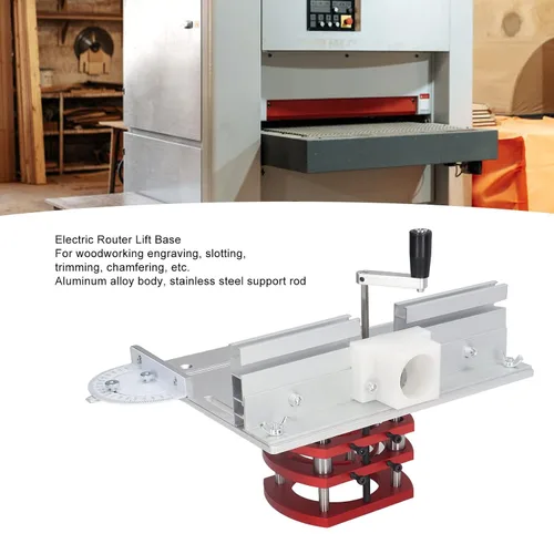Vista 2 de Elevador de enrutador de precisión, elevación de enrutador y enrutador de carpintería, placa de inserción de mesa con placa superior, elevación