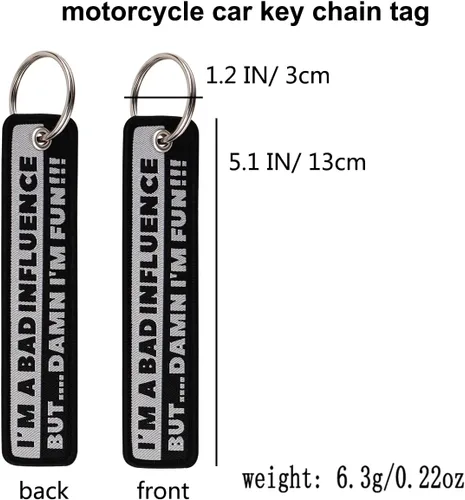 Vista 7 de Llavero de motocicleta para motocicletas, scooters, automóviles, bicicleta, mochila Llavero de motocicleta Etiqueta de llave Etiqueta Jet Llavero